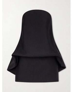 Balenciaga Wool-Blend Mini Balloon Dress - Black