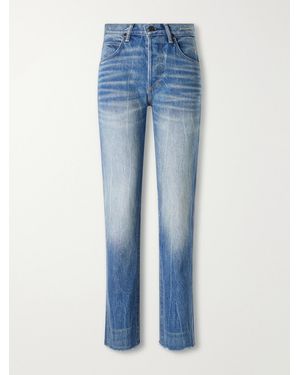 Tom Ford Melanie High-Waist Straight-Leg Jeans - Blue