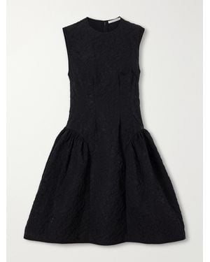 Cecilie Bahnsen Flodie Matelassé Knee-Length Dress - Black