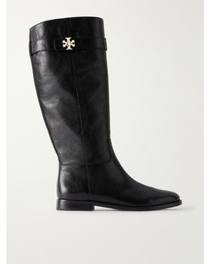 Tory Burch Fellini Leather Knee Boots - Black