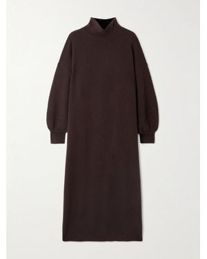 Allude Wool And Cashmere-Blend Turtleneck Maxi Dress - Red