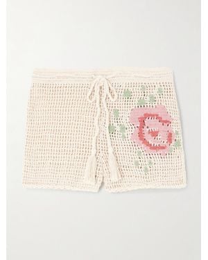 Alix Of Bohemia Salem Shorts Aus Gehäkelter Baumwolle - Pink