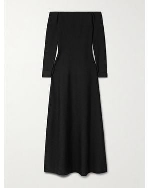 Gabriela Hearst Aine Off-The-Shoulder Silk-Jersey Maxi Dress - Black