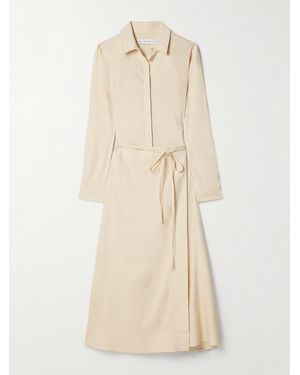 Proenza Schouler Lato Linen-Blend Midi Wrap Dress - Natural