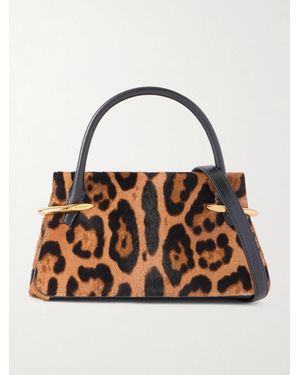 Givenchy Pinch Mini Embellished Leopard-Print Calf-Hair Shoulder Bag - Multicolor