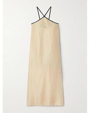 LIBEROWE Helena Linen-Blend Midi Dress - Natural
