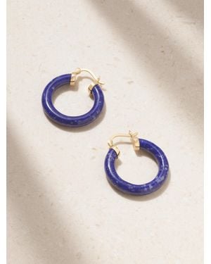 Mateo 14-Karat Lapis Lazuli Hoop Earrings - Blue