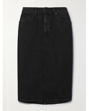 PAIGE Net Sustain Siren Denim Skirt - Black