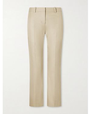 Balenciaga Cotton-Gabardine Straight-Leg Pants - Natural