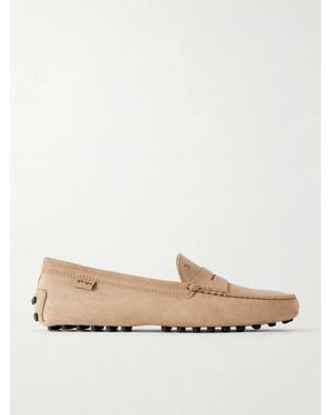 Tod's Gommino Suede Loafers - Natural