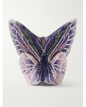 Judith Leiber Butterfly Crystal-Embellished-Tone Clutch - Blue