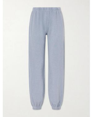 ÉTERNE Vinny Cotton-Jersey Tapered Trousers - Blue