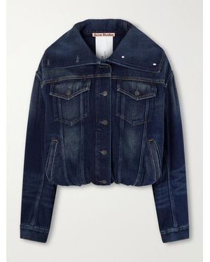 Acne Studios Gathered Denim Jacket - Blue