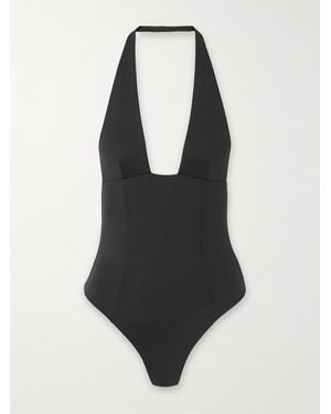 Kiki de Montparnasse Echauffe Stretch-Jersey Halterneck Bodysuit - Black
