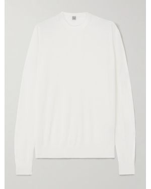 TOTEME Garderob Wool And Silk-Blend Jumper - White