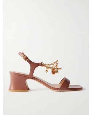 Chloé Sandalen Aus Leder Mit Verzierungen - Pink