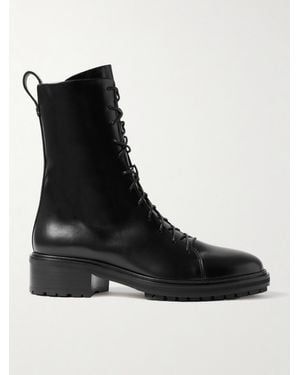 Aeyde Isa Leather Ankle Boots - Black