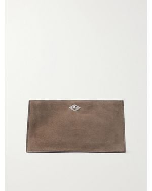 Metier Ease 28 Suede Clutch - Marron