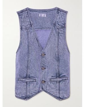 Mother The Masked Rider Denim Vest - Blue