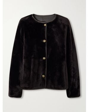Arma Gloria Reversible Shearling And Leather Jacket - Black