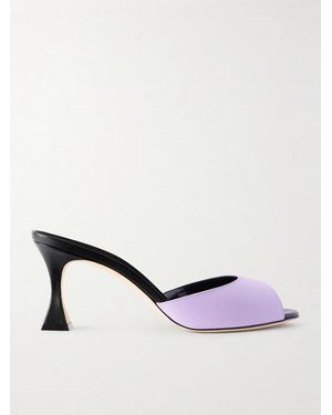 Manolo Blahnik Jadaron 70 Mules Aus Leder - Natur