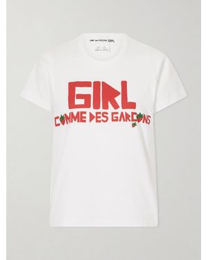 Comme des Garçons Brett Westfall Printed Cotton-Jersey T-Shirt - White