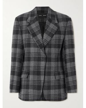 Proenza Schouler Daria Checked Wool Blazer - Black
