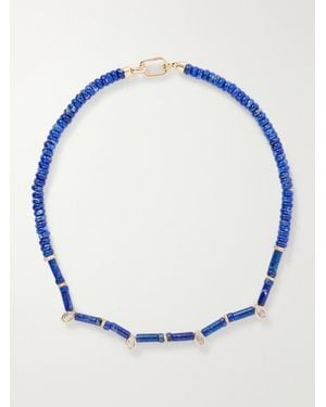 Joolz by Martha Calvo Lapis Lazuli And Crystals Beaded Necklace - Blue