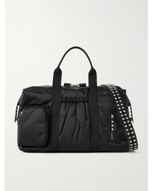 Anya Hindmarch Inflight Maxi Studded Leather-Trimmed Econyl Weekend Bag - Black