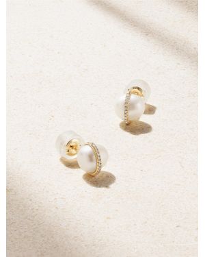 Melissa Joy Manning 14-Karat Recycled, Pearl And Diamond Earrings - Natural
