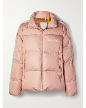 Moncler Genius Palm Angels Rodman Striped Quilted Shell Down Jacket - Pink