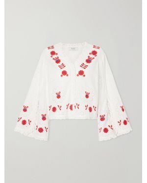 Sea Catharina Embroidered Cotton And Linen Shirt - Natural