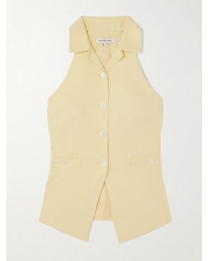 Veronica Beard Gilet En Serge De Lin Mélangé Orlinda - Jaune