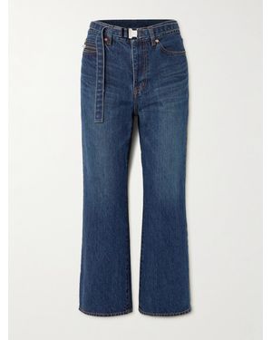 Sacai Belted Bootcut Jeans - Blue