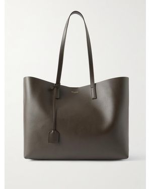 Saint Laurent East/West Große Tote Aus Leder - Grün