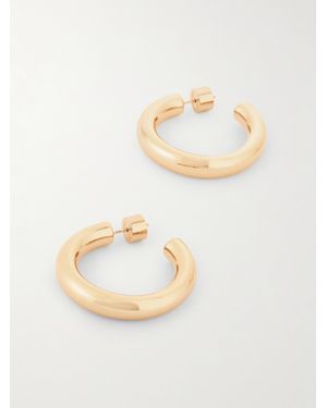 Jennifer Fisher Samira Mini Goldfarbene Creolen - Weiß