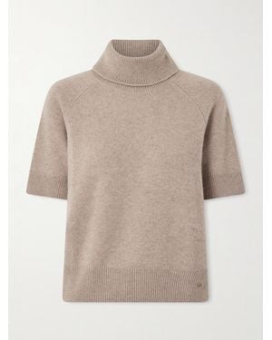 Anine Bing Jackson Cashmere Turtleneck Sweater - Natural