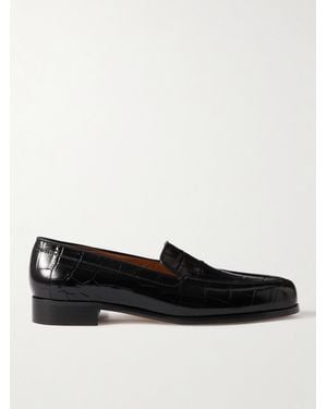 Emme Parsons Danielle Loafers Aus Lackleder Mit Krokodileffekt - Schwarz