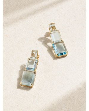 Mateo Arithmetic Composition 14-Karat Topaz Earrings - Natural