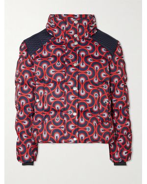 Fusalp Tatum Pilule Printed Quilted Ski Jacket - Red