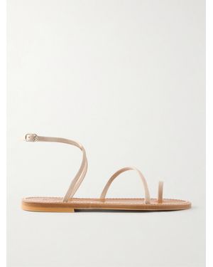K. Jacques Loki Leather Thong Sandals - Natural