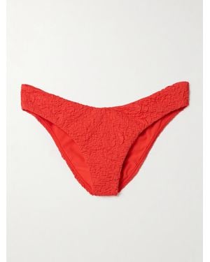 Mara Hoffman Cece Bikini-Höschen Aus Strukturiertem Material Mit Recycelten Fasern - Rot