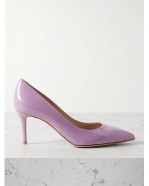 Gianvito Rossi Gianvito 70 Patent-Leather Court Shoes - Pink