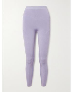 AZ FACTORY Mybody Panelled Stretch-Knit Leggings - Purple