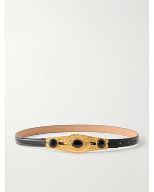 Sonia Petroff Eterna-Tone, Leather And Resin Belt - Natural