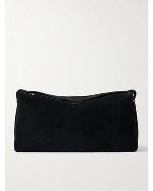 TOTEME Scoop Suede Clutch - Black