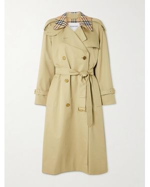 Burberry Castleford Trenchcoat Aus Baumwollgabardine Mit Karomuster - Natur