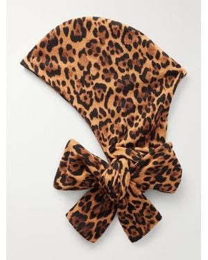 Anna Sui Honey Animal-Print Jersey Wrap - Brown