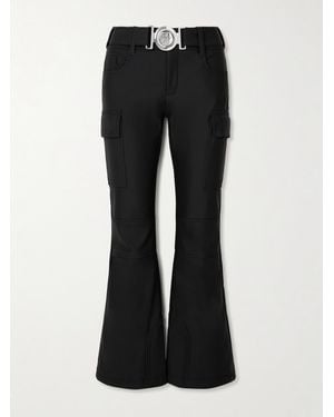 Perfect Moment Belted Flared Ski Trousers - Black