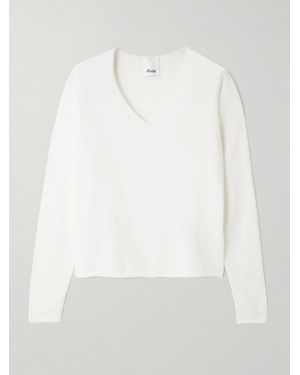 Allude Cotton And Cashmere-Blend Jumper - White